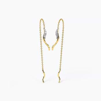 Twist Diamond Sui Dhaga Earrings