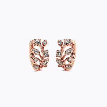 Milgrain Flower Hoop