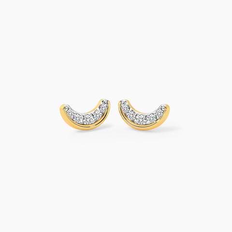 Moonlit Spark Diamond Stud Earrings