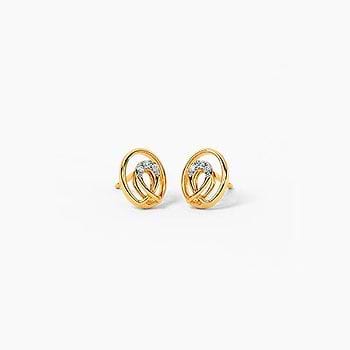 Oval Allure Diamond Stud Earrings