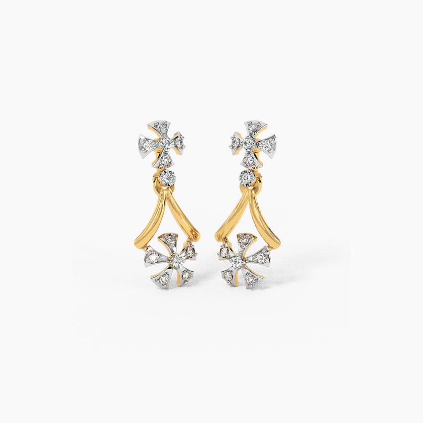 Celeste Flora Diamond Drop Earrings