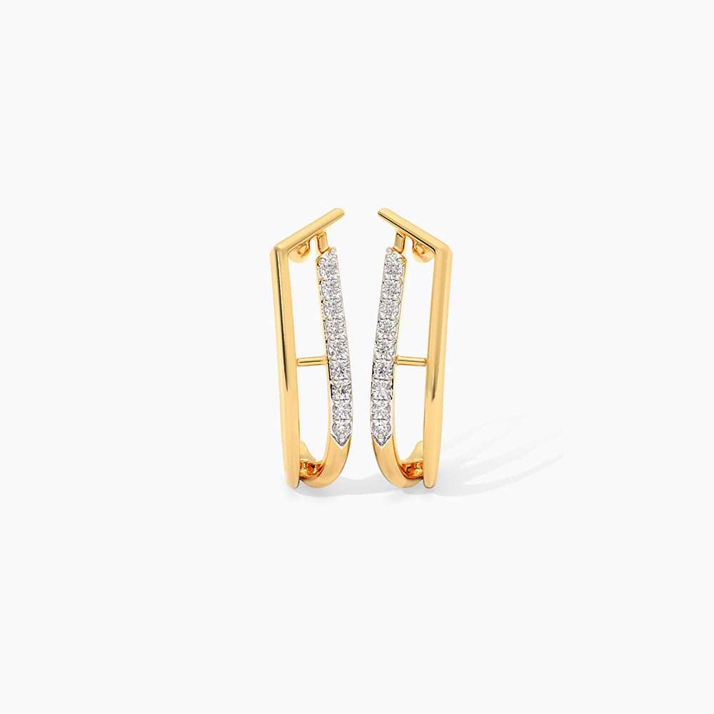 Moderna Diamond Hoop Earrings