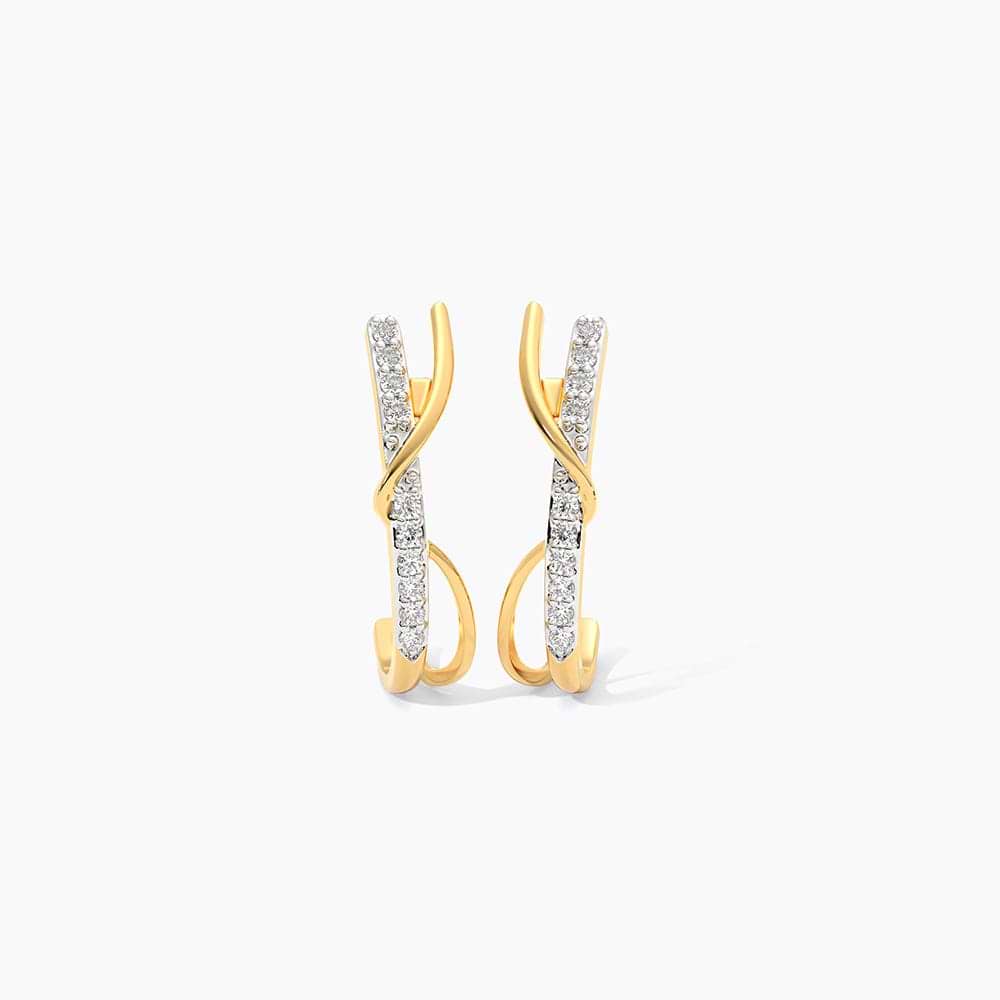 Endear Spark Diamond Hoop Earrings
