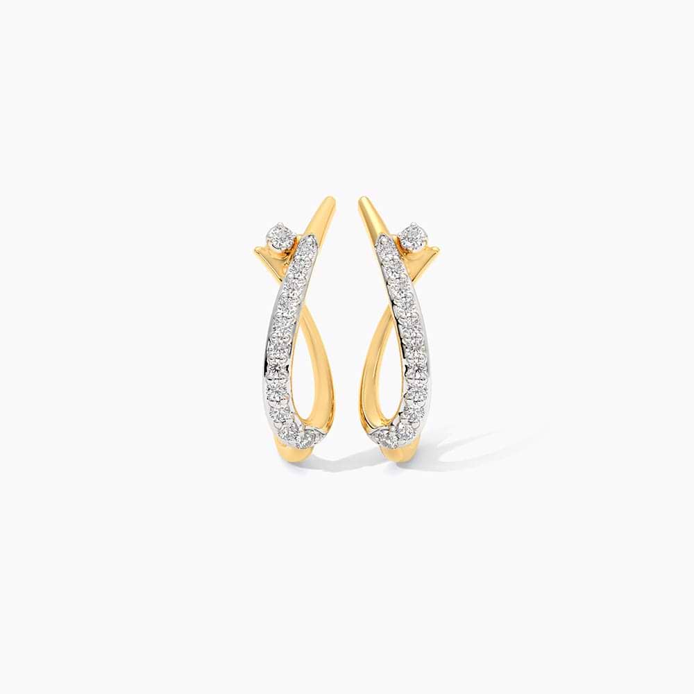 Stria Diamond Hoop Earrings