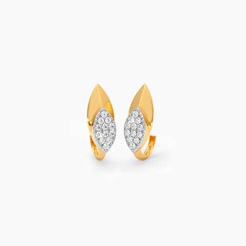 Cinder Spark Diamond Hoop Earrings