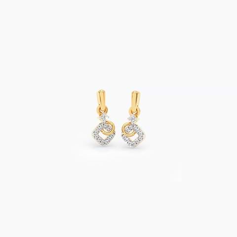 Arc Kite Diamond Drop Earrings
