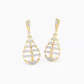 Iris Drizzle Diamond Drop Earrings