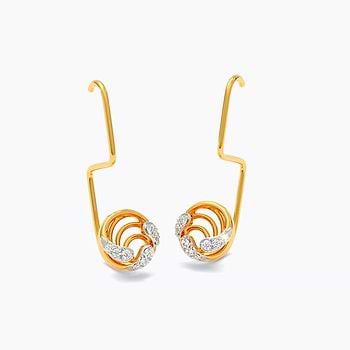 Dazzling Sphere Diamond Ear Cuffs