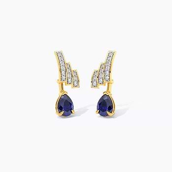 Charming Azure Gemstone Drop Earrings