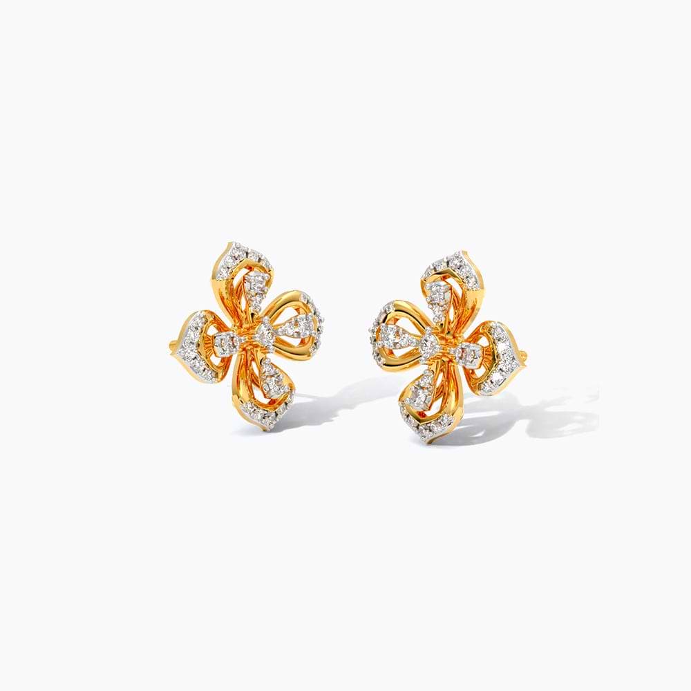 Freesia Diamond Stud Earrings