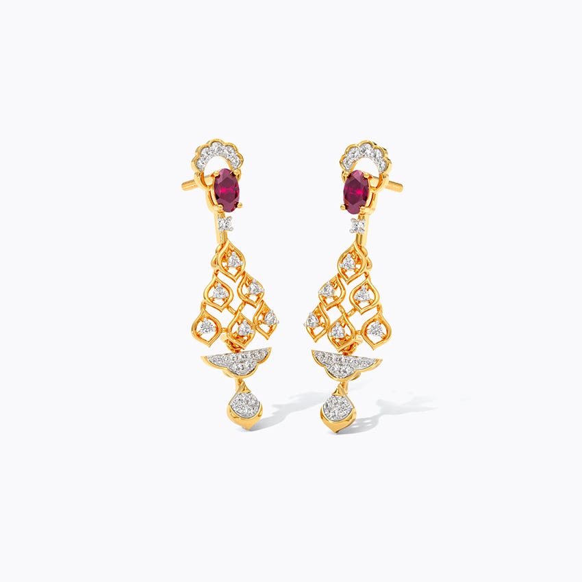 Rangkaat Gemstone Drop Earrings