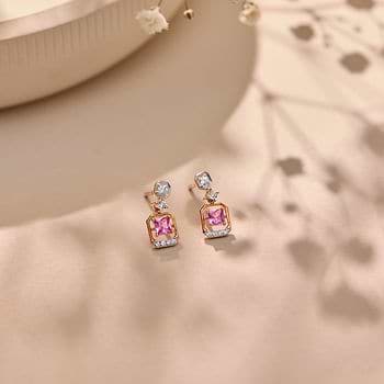 Pink Luxe Gemstone Stud Earrings