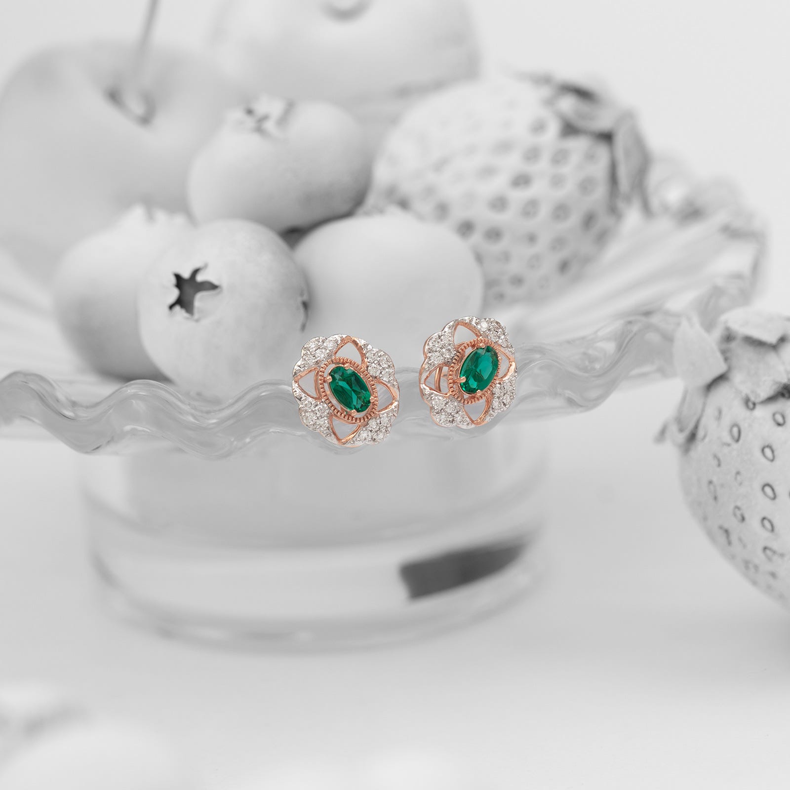 Vivid Cascade Gemstone Stud Earrings