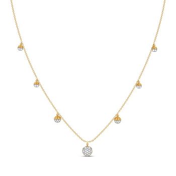 Selenes Veil Diamond Station Necklace