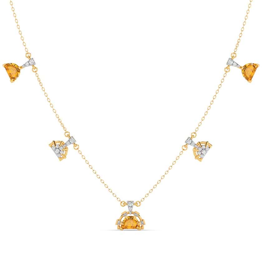 Dawn Blaze Gemstone Station Necklace