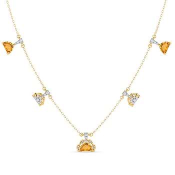 Dawn Blaze Gemstone Station Necklace