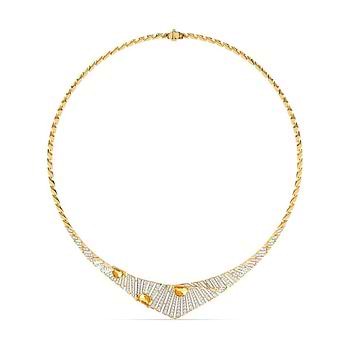 Golden Bleams Gemstone Necklace