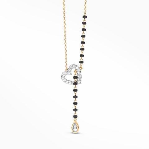 Kaneez Heart Lariat Diamond Mangalsutra
