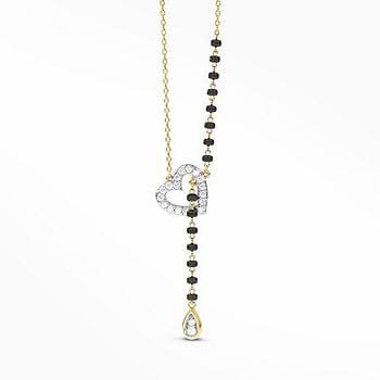 Kaneez Heart Lariat Diamond Mangalsutra