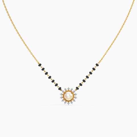 Risa Gemstone Diamond Mangalsutra 