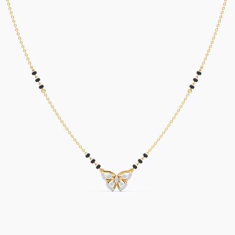 Zina Butterfly Diamond Mangalsutra 