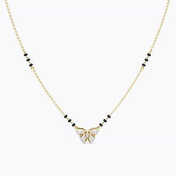 Zina Butterfly Diamond Mangalsutra 