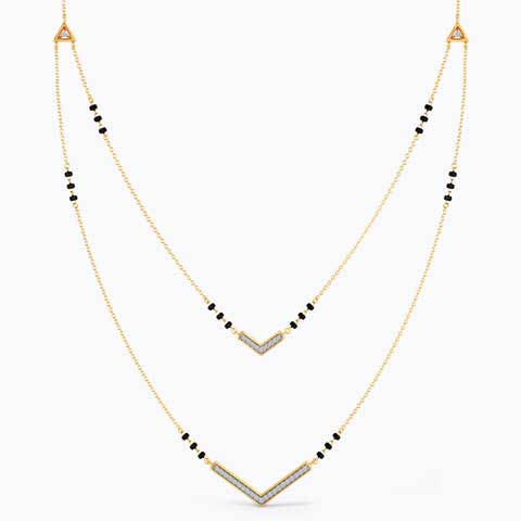 Dvita 2 Layer Diamond Mangalsutra