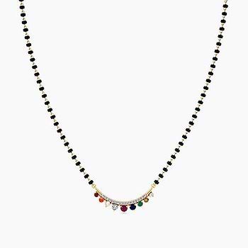 Suchiya Diamond Gemstone Mangalsutra 