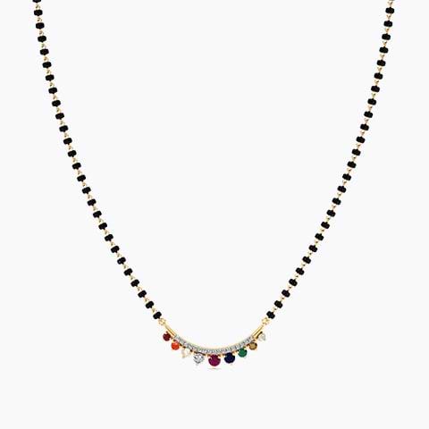 Suchiya Diamond Gemstone Mangalsutra 