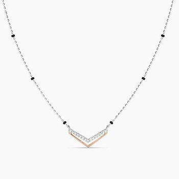 Bree Platinum Diamond Mangalsutra