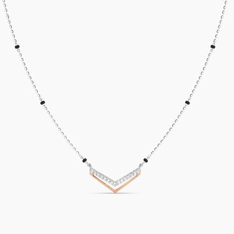 Bree Platinum Diamond Mangalsutra