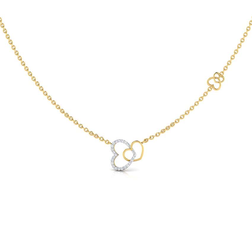 Interlinked Hearts Diamond Necklace