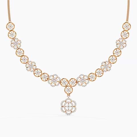 Begonia Floweret Diamond Necklace