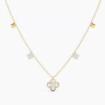 Baroque Clover Diamond Necklace