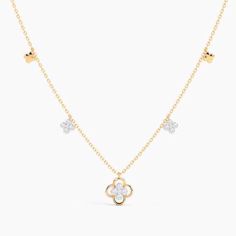 Baroque Clover Diamond Necklace