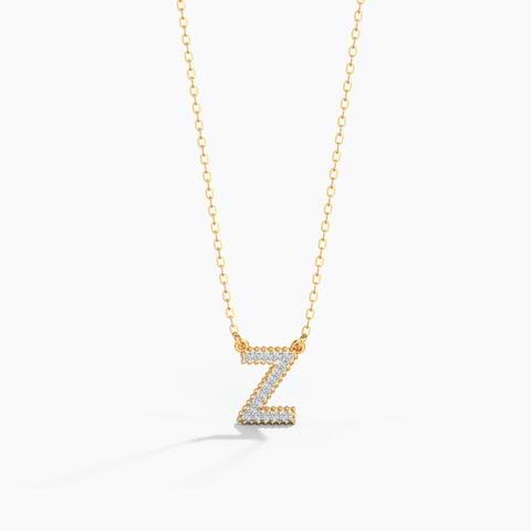 Dazzle Alphabet Z Diamond Necklace