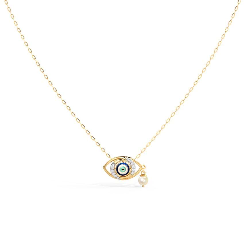 Modish Evil Eye Pearl Necklace