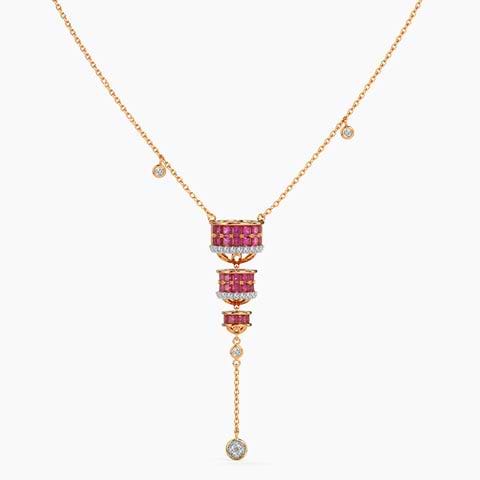 Hailee Square Gemstone Necklace