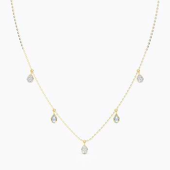 Tear Drops Gemstone Necklace