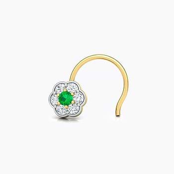 Siya Bloom Gemstone Nose Pin