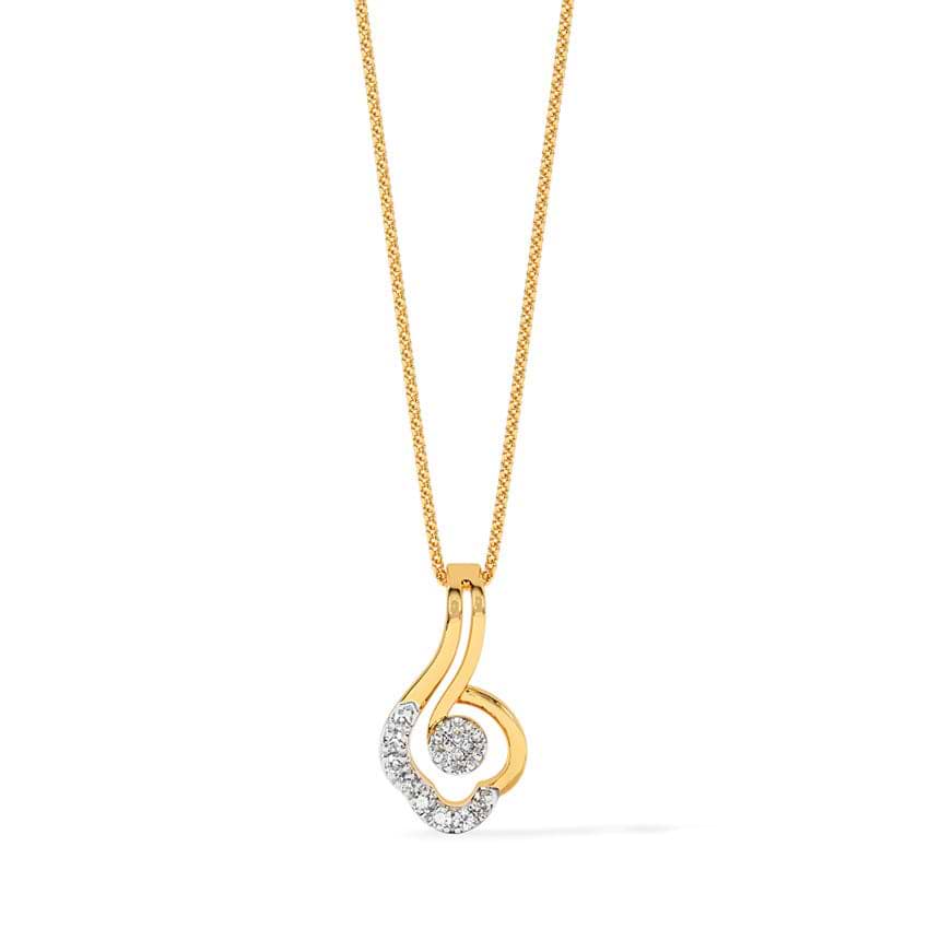 Clamshell Diamond Pendant