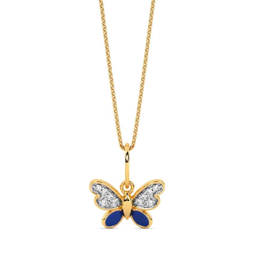 Lattice Butterfly Diamond Pendant