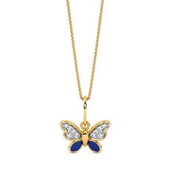 Lattice Butterfly Diamond Pendant