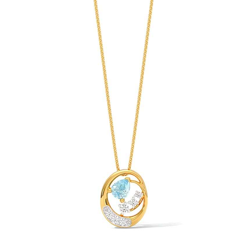 Aqua Froth Gemstone Pendant
