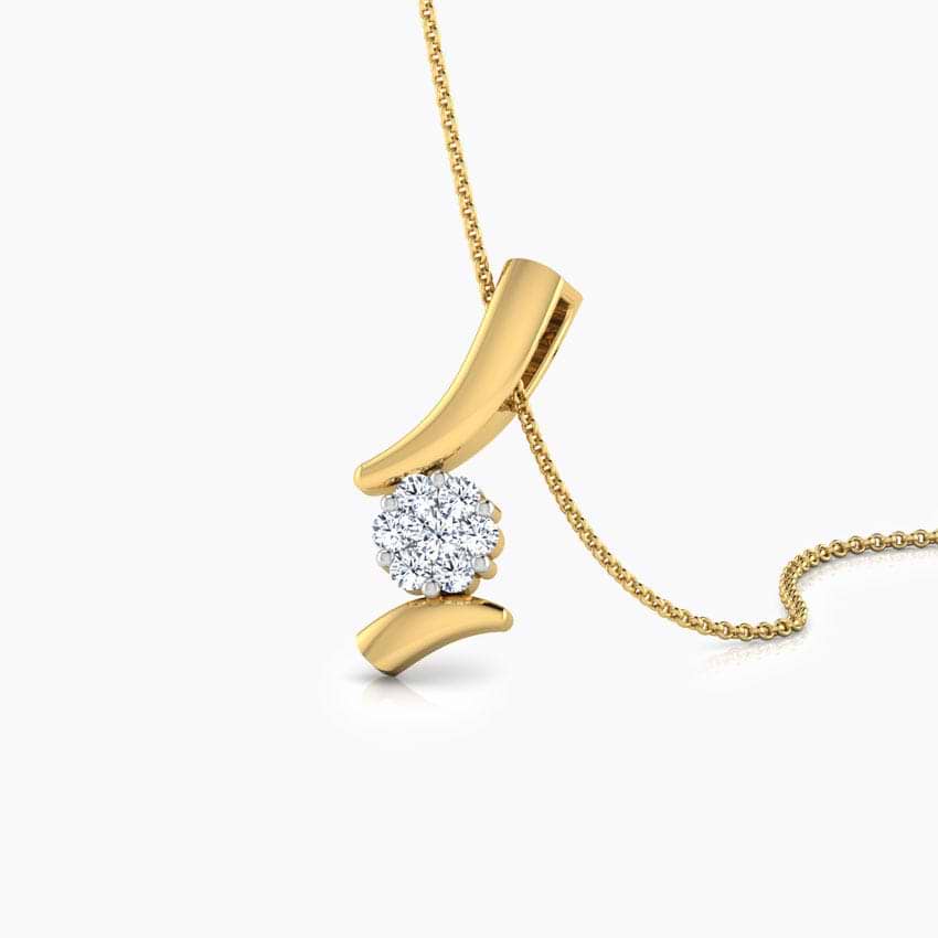 Artistic Floral Diamond Pendant