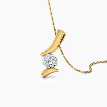 Artistic Floral Diamond Pendant