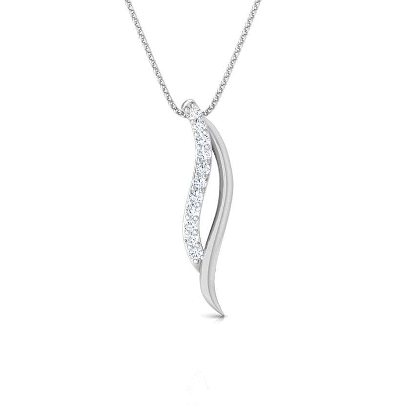 Svelte Platinum Diamond Pendant For Women