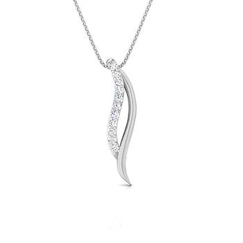 Svelte Platinum Diamond Pendant For Women