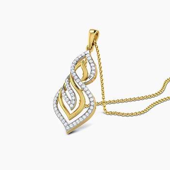 Glazing Flame Diamond Pendant