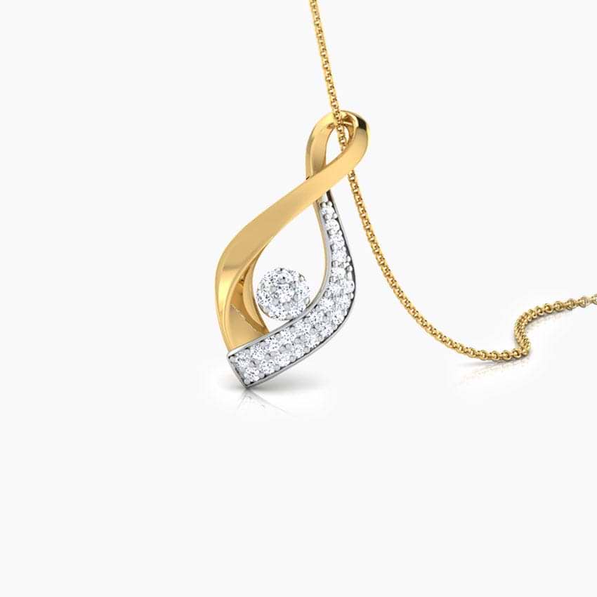 Calla Petalled Diamond Pendant